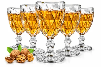 Produktbild von 6 Weingläser mit Schliff 300ml auf Fuß Rotweingläser Weißweingläser Trinkgläser Gabi