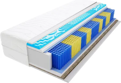 Produktbild von Matratze 165x185 cm Doppelmatratze, H3 & H4 Federkernmatratze, Taschenfederkernmatratze 20 cm Hoch Seegras Profilierter Visco Memory Hypoallergene, HR-Schaum, Wendematratze mit Klimafaser, Gesteppter Bezug Romeo Gras Multitaschen Visco Molet