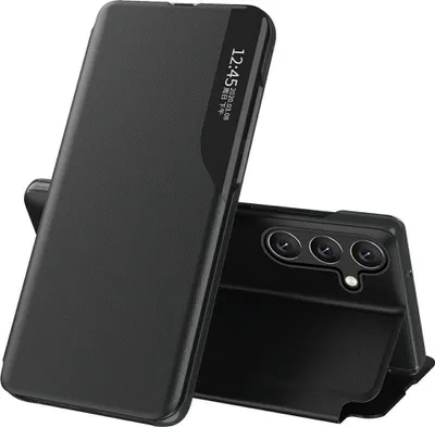 Immagine prodotto di Custodia per Samsung Galaxy S25 Plus/S24 Plus - Cover libro Phonesta Smart View Side - Nero