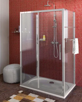 Produktbild von Polysan LUCIS LINE Duschkabine drei Wänden 1000x800x800mm L/R Variante