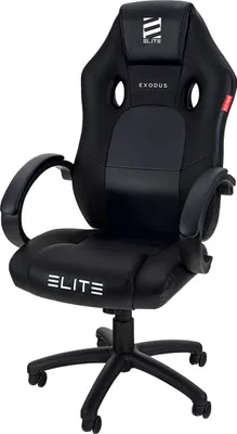 Produktbild von Elite Gaming Stuhl EXODUS MG100 | Ergonomischer Bürostuhl - Bis 150 Kg - Hohe Rückenlehne - Armpolster - 360° (Schwarz)