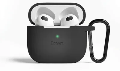 Image de Étui en silicone Etteri pour AirPods 3, noir
