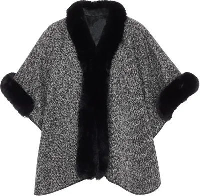 Produktbild von OSHA damen strickponcho - schwarz, M