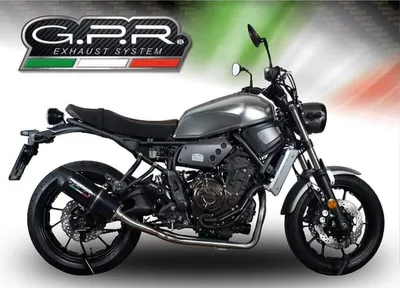 Produktbild von Vollständige GPR Auspuff Furore Schwarz Homologiert Katalysator Yamaha XSR 700 2021-2024
