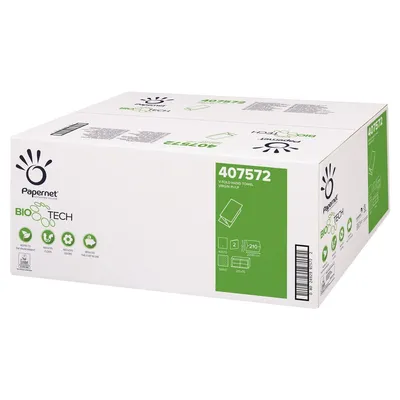 Immagine prodotto di Asciugamano di carta Papernet 407572 2lg V 22x21cm 15x210fogli