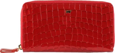 Produktbild von Portemonnaie VERONA Reißverschluss-Geldbörse 18 Kartenfächer rot Damen - Leder