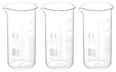 3er-Set 250 ml Borosilikatglas-Messbecher mit Ausguss