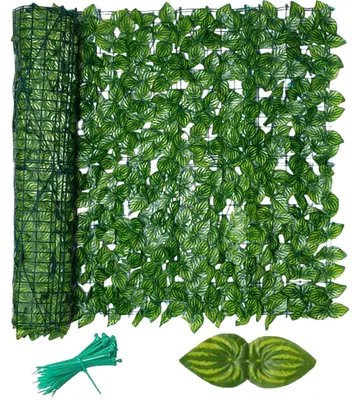 Immagine prodotto di Parete di edera artificiale - Verde - 50 x 300 cm - Schermo per privacy - Resistente ai raggi UV