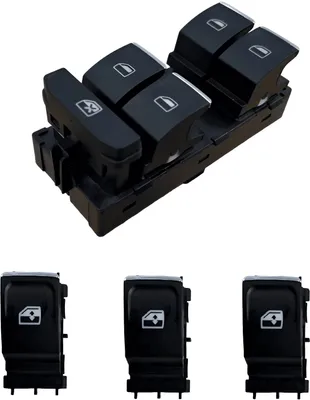 Produktbild von Chrom Fensterheber Schalter Set 5G0959857A 5G0959855A Vorne + Hinten für VW