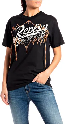 Produktbild von Replay W3591c.000.23188p Kurzarm-t-shirt Schwarz S Frau Schwarz S