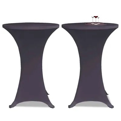 Zdjęcie produktu dla Pokrowiec na stół The Living Store 2 szt. 70 cm antracytowy