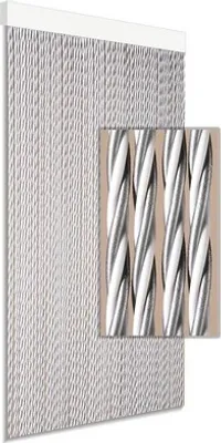 Produktbild von Türvorhang Dara grau-weiß 90x210 cm