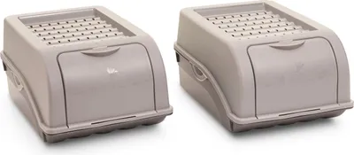 Produktbild von Novaliv Gemüseboxen Kartoffelboxen Vorratsbehälter 3,5l bis 9l (Grau, 2X 3,5l)