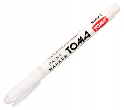 Produktbild von Toma TO-441 Permanent-Marker Rundspitze 1,5 mm Weiß