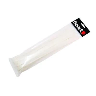 Obrázok produktu pre 50ks káblových pások 190x4,7mm biely polyamid
