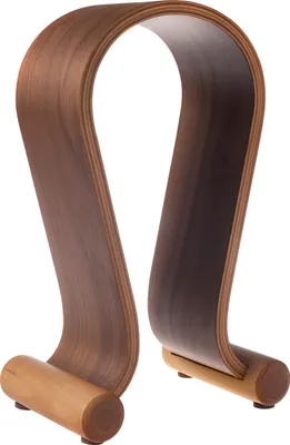 Produktbild von Universal Kopfhörerständer aus Holz Kopfhörerhalter Kopfhörer Ständer Halter Halterung Headset (Wallnuss)
