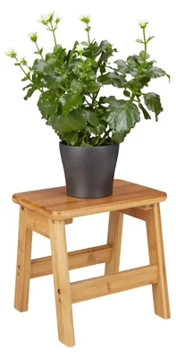 Bambus-Hocker RUSTICO, 27x29x24 cm, Kinderhocker, Pflanzentisch