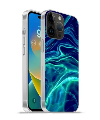 Produktbild von MuchoWow® Handyhülle Schutzhülle Hülle für Apple iPhone 14 Pro Max Abstrakt - Wellen - Design Silikon Softcase Handy Hülle - Hardcover