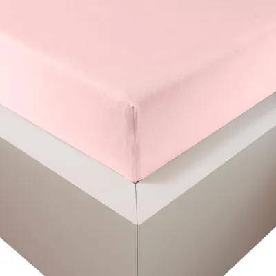 Produktbild von Traumschloss Premium Plus Edel-Jersey Spannbettlaken 90-120 x 200-220 cm puder (rosé) 260g/m², 47,5% Mako Baumwolle, 47,5% Lyocell, 5% Elasthan