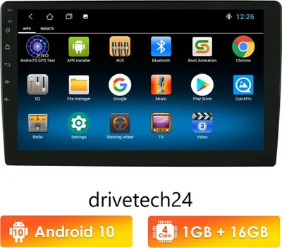Produktbild von 10 Zoll 2DIN Android 10 Universal Autoradio GPS Navigation Bluetooth USB WiFi