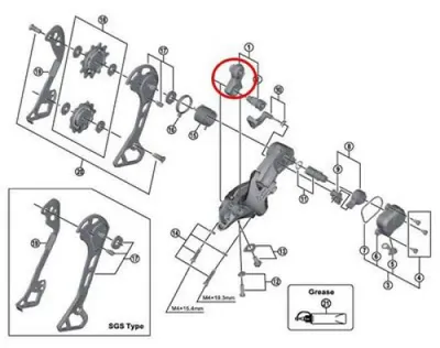 Produktbild von Shimano Adapter Przerzutki Tył RD-M8000