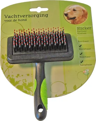 Productafbeelding van Hondenborstel slicker egelhaar medium Vachtverzorging Gebr. de Boon