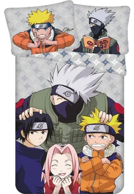 Zdjęcie produktu dla Pościel Naruto Grey 140 x 200, 70 x 90 cm