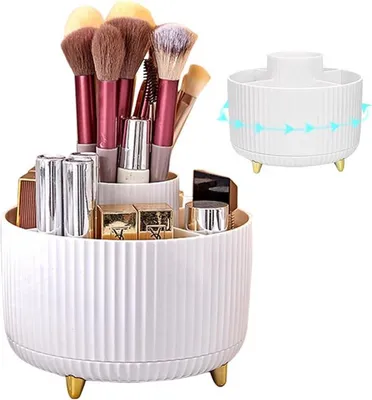 360 Grad drehbarer Make-up-Organizer für Zimmer, Badezimmer und Schlafzimmer - Ideal für Make-up und Accessoires
