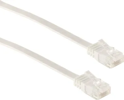 Produktbild von Patchkabel-Flachkabel U/UTP cat. 6 slim weiß 7,5m