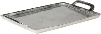 Imagen del producto de Mars & More, bandeja rectangular, aspecto plateado, 35x22 cm