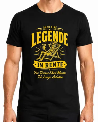 Imagen del producto de Camiseta para hombre, color , talla M, con la leyenda: "Incluso una leyenda necesita jubilarse". Diseño sarcástico