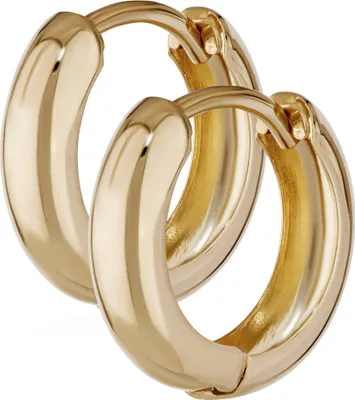 Produktbild von Paar 750 Gelbgold Klappcreolen Ohrringen 12,2 X 3,2mm Hochglanzpoliert Rund 4738