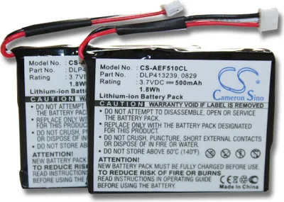 Produktbild von vhbw 2x Akku Ersatz für AEG DLP413239, 0829 für schnurlos Festnetz Telefon (500 mAh, 3,7 V, Li-Ion)