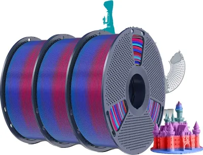 Obrázok produktu pre filament pre 3D tlačiarne, viacfarebný farebný gradient, netoxický a rozložiteľný, Pla Rainbow 02