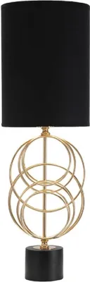 Zdjęcie produktu dla o Ferretti Circly lampa stołowa E27 Ø 22,5x65 cm złoty czarny