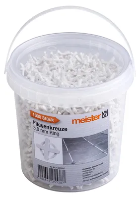Produktbild von Meister Fliesenkreuze 3,0 mm - Praktisches Set mit 1000 Stück - Wiederverwendbar