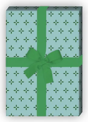 Produktbild von 70er Retro Geschenkpapier mit kleinem Sternen Muster, hellblau - G8378, 32 x 48cm