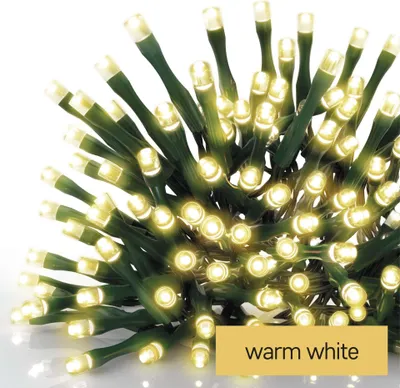 LED vánoční řetěz, 8 m, venkovní i vnitřní, teplá bílá, časovač