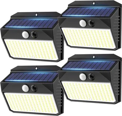 Immagine prodotto di Lampade con sensore di movimento, 150 LED, 3 modalità, IP65, per esterni