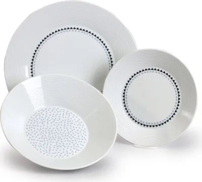 Obrázok produktu pre Thun 1794 Lea, sada tanierov, český porcelán, modré kamienky, Thun, 18 ks