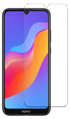 A screen protector is shown placed over a smartphone.