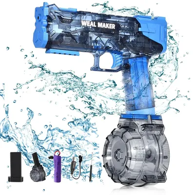 Produktbild von Wasserpistole Elektrisch für Kinder und Erwachsene, Elektrische Wasser Pistole mit Großer Reichweite,Automatische Wasserpistolen für Pistole, Blau