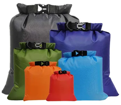 Produktbild von 6-teiliges Set wasserdichter Packsäcke (15 l, 8 l, 5 l, 4 l, 3 l, 2 l) – ideal zum Kajakfahren, Wandern und Campen.
