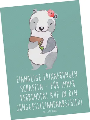 Produktbild von Mr. & Mrs. Panda Postkarte Junggesellinnenabschied Erinnerungen - Meeresbrise - Geschenk, einzigartig, Heiraten, Heirat, Hochzeit, Ansichtskarte, Fotokarte, Geschenke