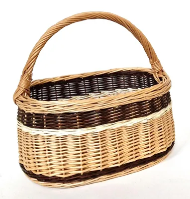 Produktbild von Einkaufskorb Pilzkorb Autokorb aus Weide 38 x 27 cm 703250-N