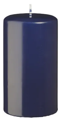 Produktbild von Flachkopf-Stumpenkerzen Nachtblau Dunkelblau 70 x Ø 70 mm, 12 Stück