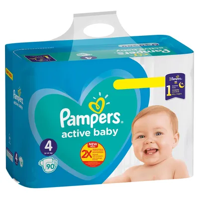 Zdjęcie produktu dla Pampers Baby Dry Gr. 4 Junior 9-14kg, 90 Stck
