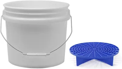 Productafbeelding van Transparante Wasemmer met GritGuard Inzetstuk - 12,5 Liter