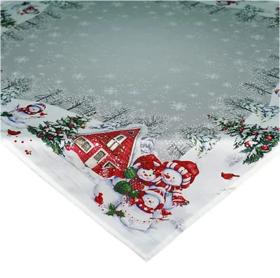 Productafbeelding van Tafelkleed met sneeuwpopmotief, 85 x 85 cm