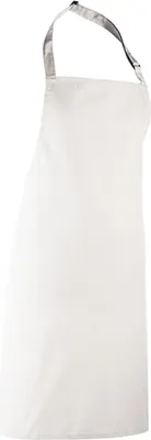 Produktbild von Premier Workwear PR150 | Latzschürze ŽColoursŽ - Waschbar bei 60 °C - Farbe: White - Größe: 91 x 102 cm